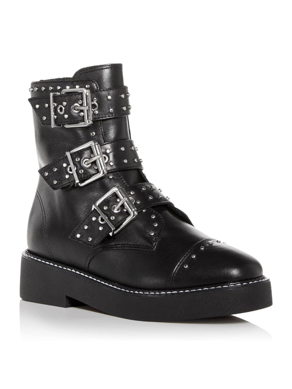 Schutz Caligas Studded Black Combat Boots